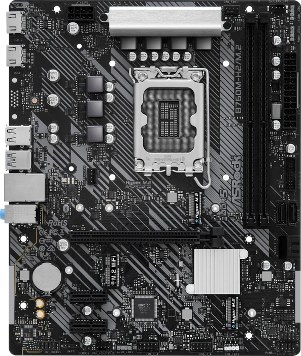 Mainboard S1700 ASROCK B760M H2/M.2 mATX