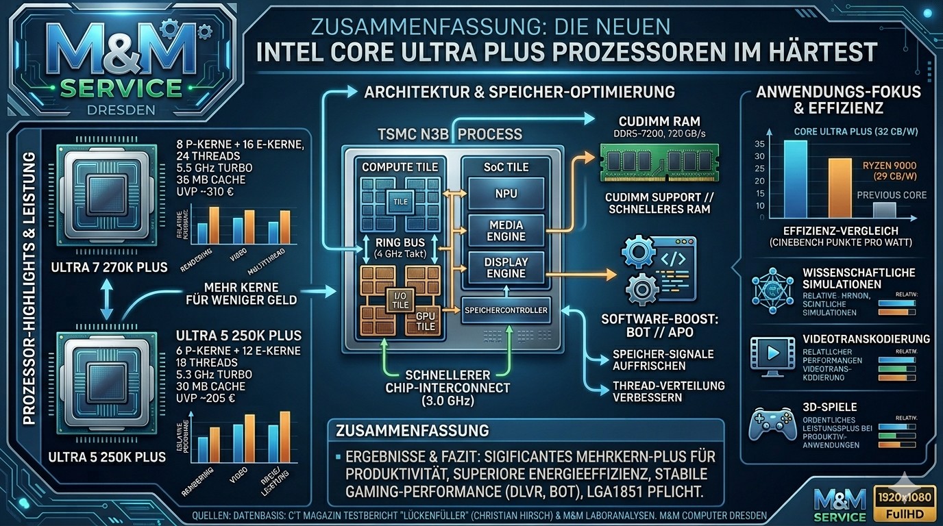 Intel Core Ultra 200S Plus Prozessoren Analyse Rendering Gaming Simulation