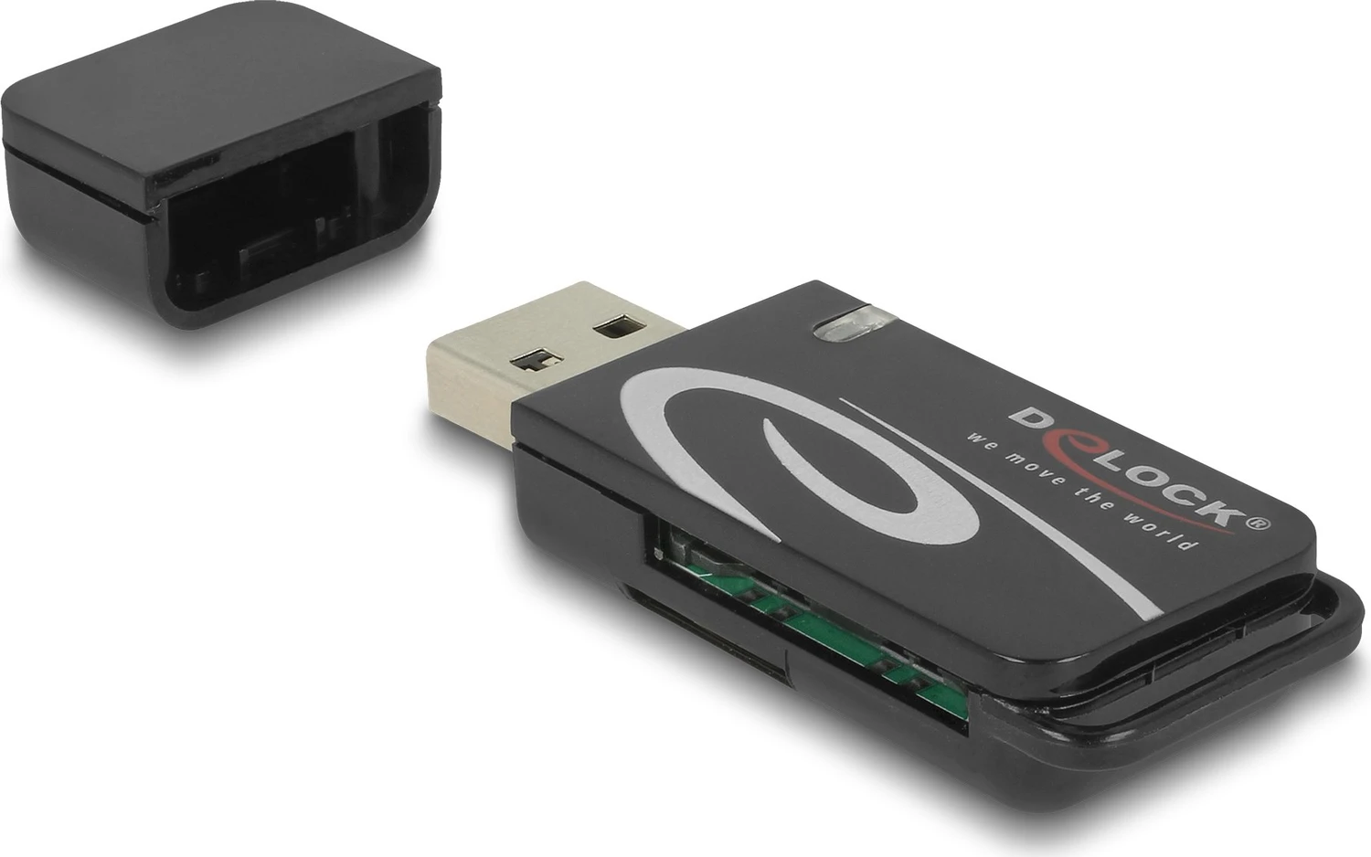 Kartenleser USB DELOCK Mini schwarz