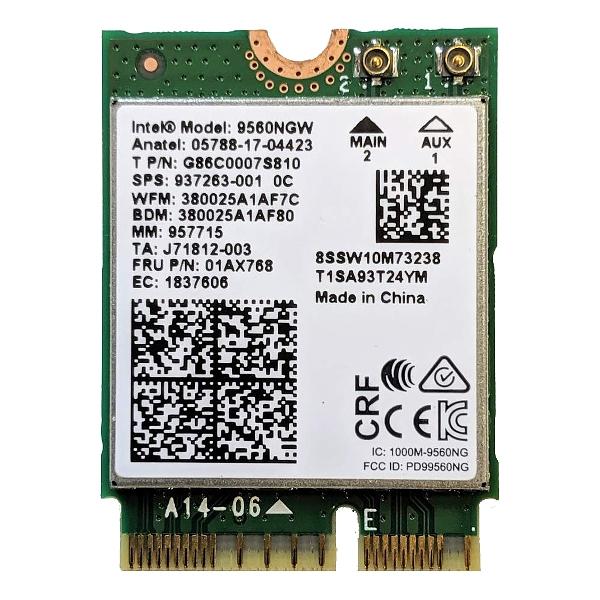Mini Ac9560 Netzwerk Wireless LAN WLAN INTEL M.2 Card AC9560 Dual-Band ohne vPro ...