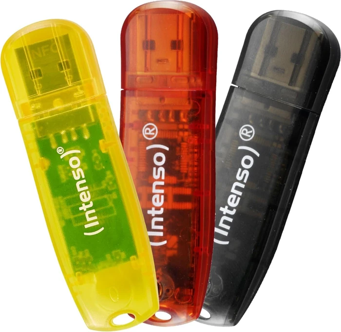 USBSTICK 8GB INTENSO Rainbow Line Multipack