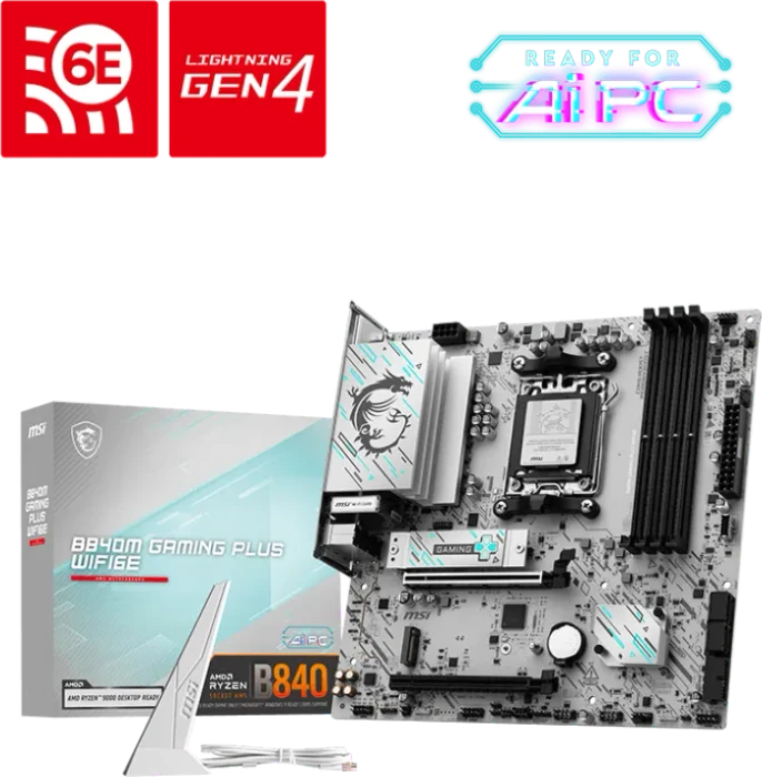 Mainboard AM5 MSI B840M Gaming Plus Wifi mATX