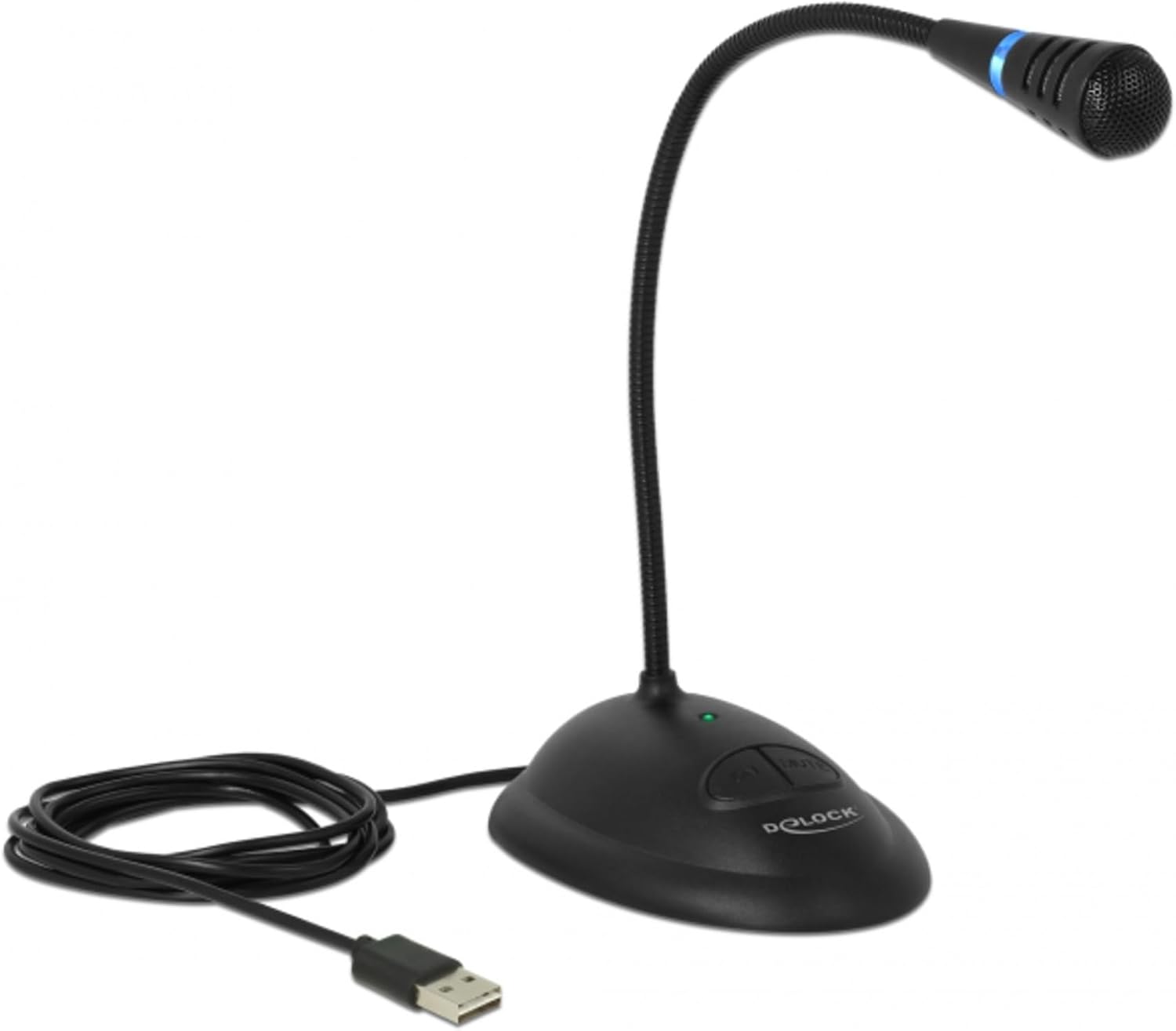 Mikrofon DELOCK USB Schwanenhals