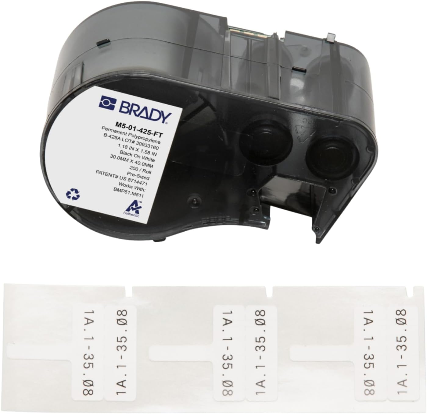 DZB Band Brady Fibre Optic Labels