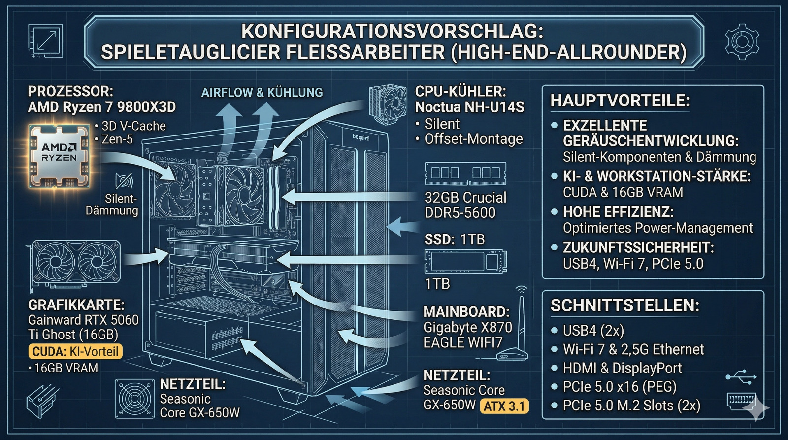 Gaming PC Bauvorschlag High-End PC leise Workstation Dresden