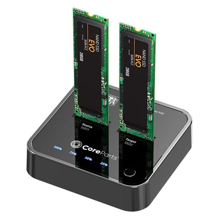 Festplatten Zubehör Dock USB-C3.1 > 2x M.2 SATA CoreParts