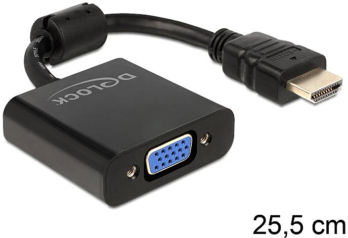 Adapter HDMI > VGA Delock schwarz