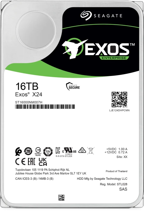 HDDSAS SEAGATE 16.0TB Exos X24 ST16000NM007H 24x7