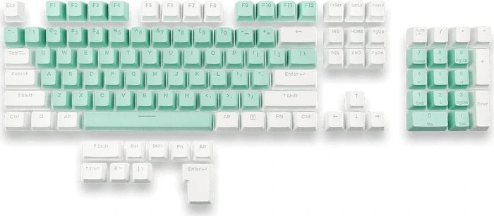 Tastatur Zubehör MOUNTAIN Aquamarine B Backlit Keycap Set