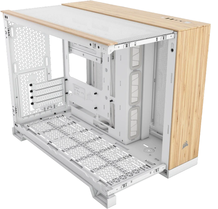 Minitower CORSAIR 2500X White/Bamboo