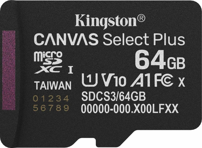 Speicherkarte SD Micro 64GB KINGSTON Canvas Select Plus UHS-I U1