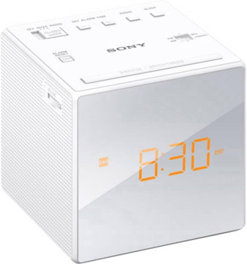 Audio Radio SONY ICF-C1W Uhrenradio weiß