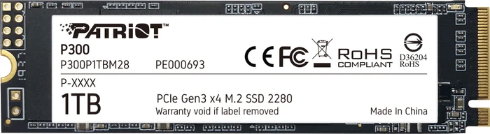 SSD PATRIOT 1.0TB P300 M.2 NVMe
