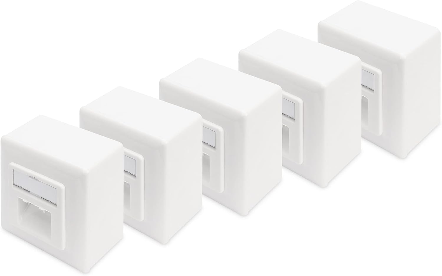 Netzwerk Zubehör Cat.6 Dose 2fach AP DIGITUS 5er-Pack